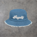 Script Distressed Bucket Hat