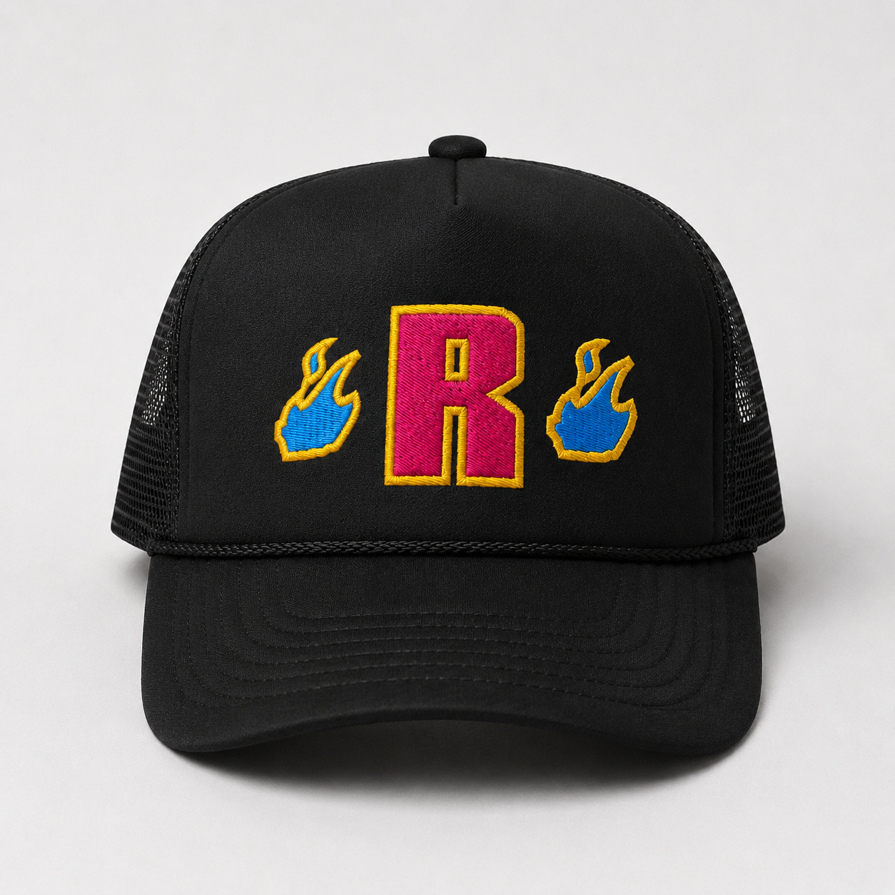 Blue Flames Trucker Hat