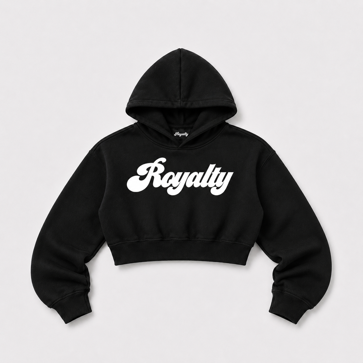 Script Cropped Hoodie