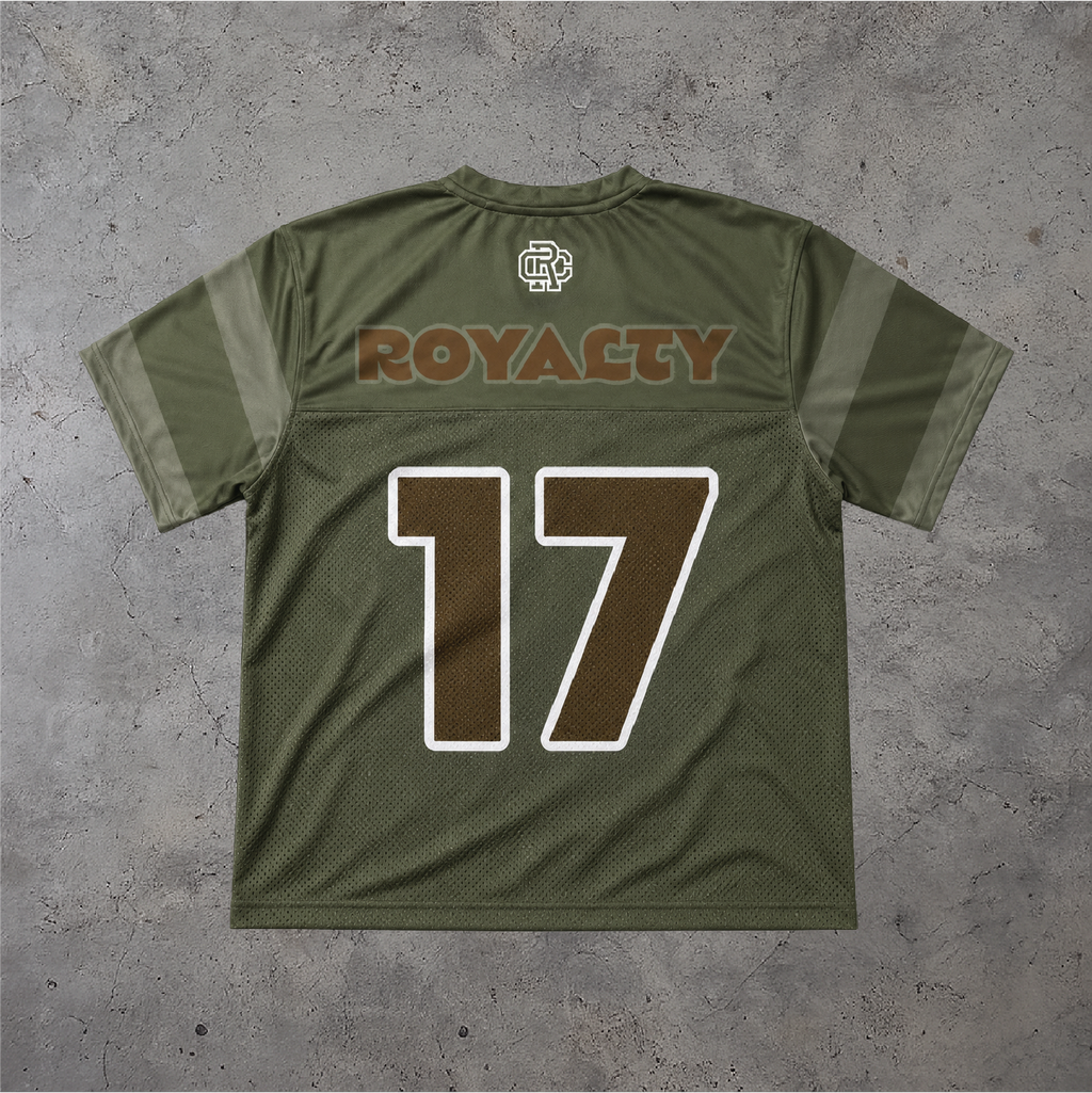 Olive Boxy Football Jersey