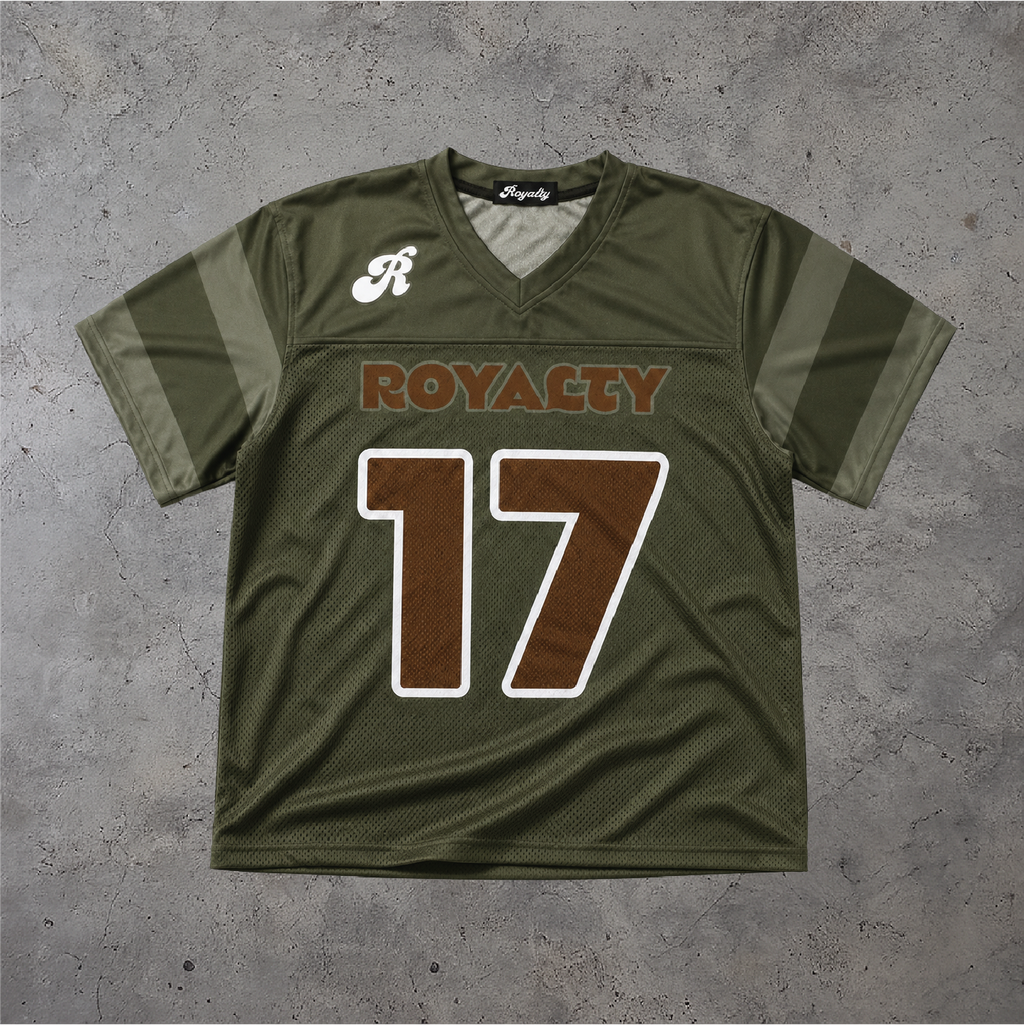 Olive Boxy Football Jersey
