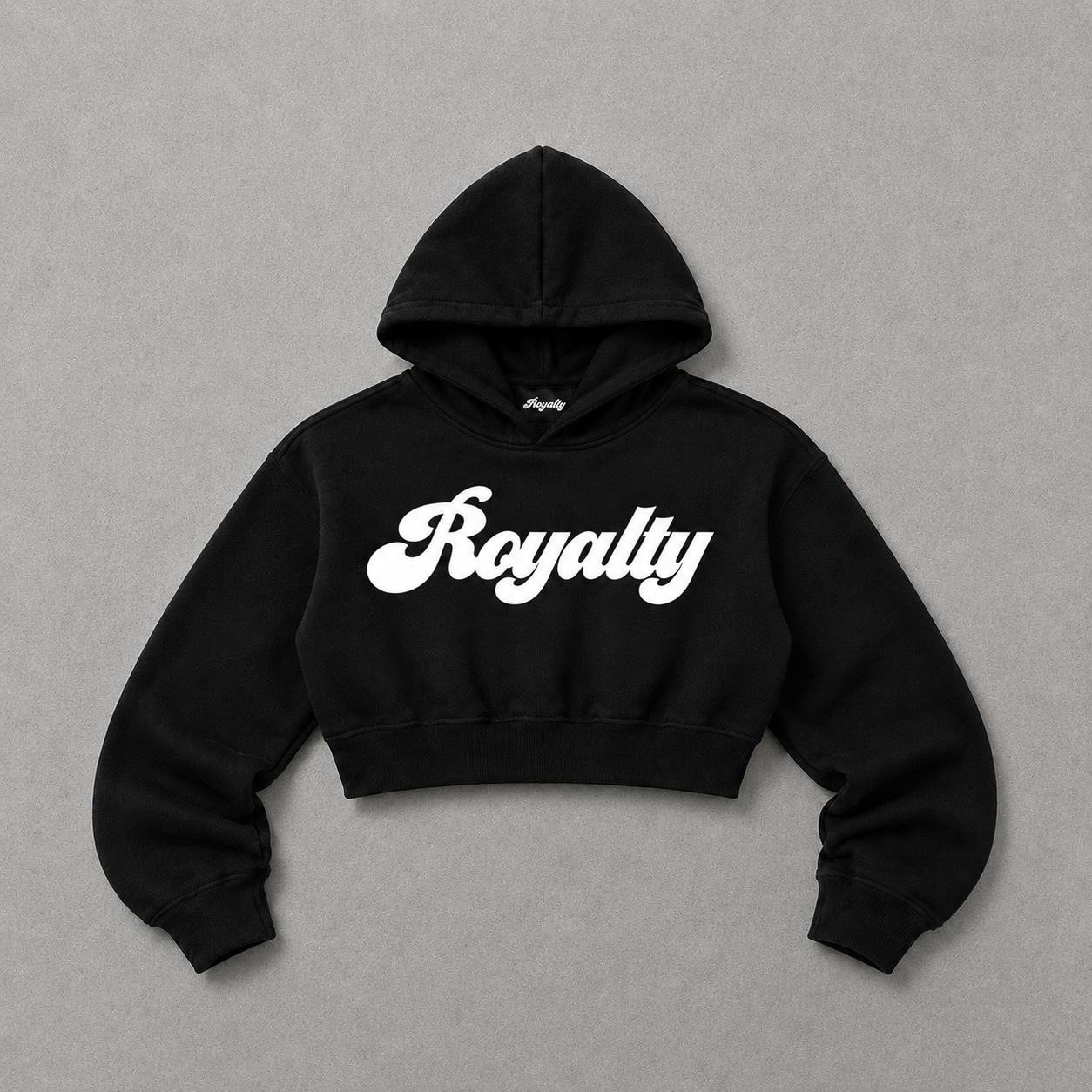 Script Cropped Hoodie