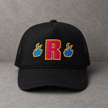Load image into Gallery viewer, Blue Flames Trucker Hat