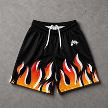 Load image into Gallery viewer, Flames Mesh Shorts
