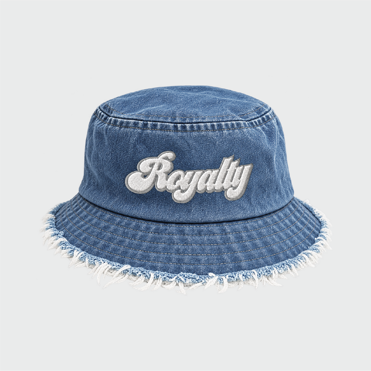 Script Distressed Bucket Hat
