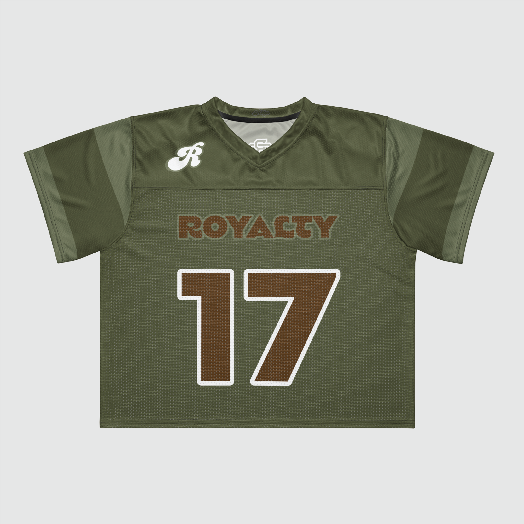 Olive Boxy Football Jersey