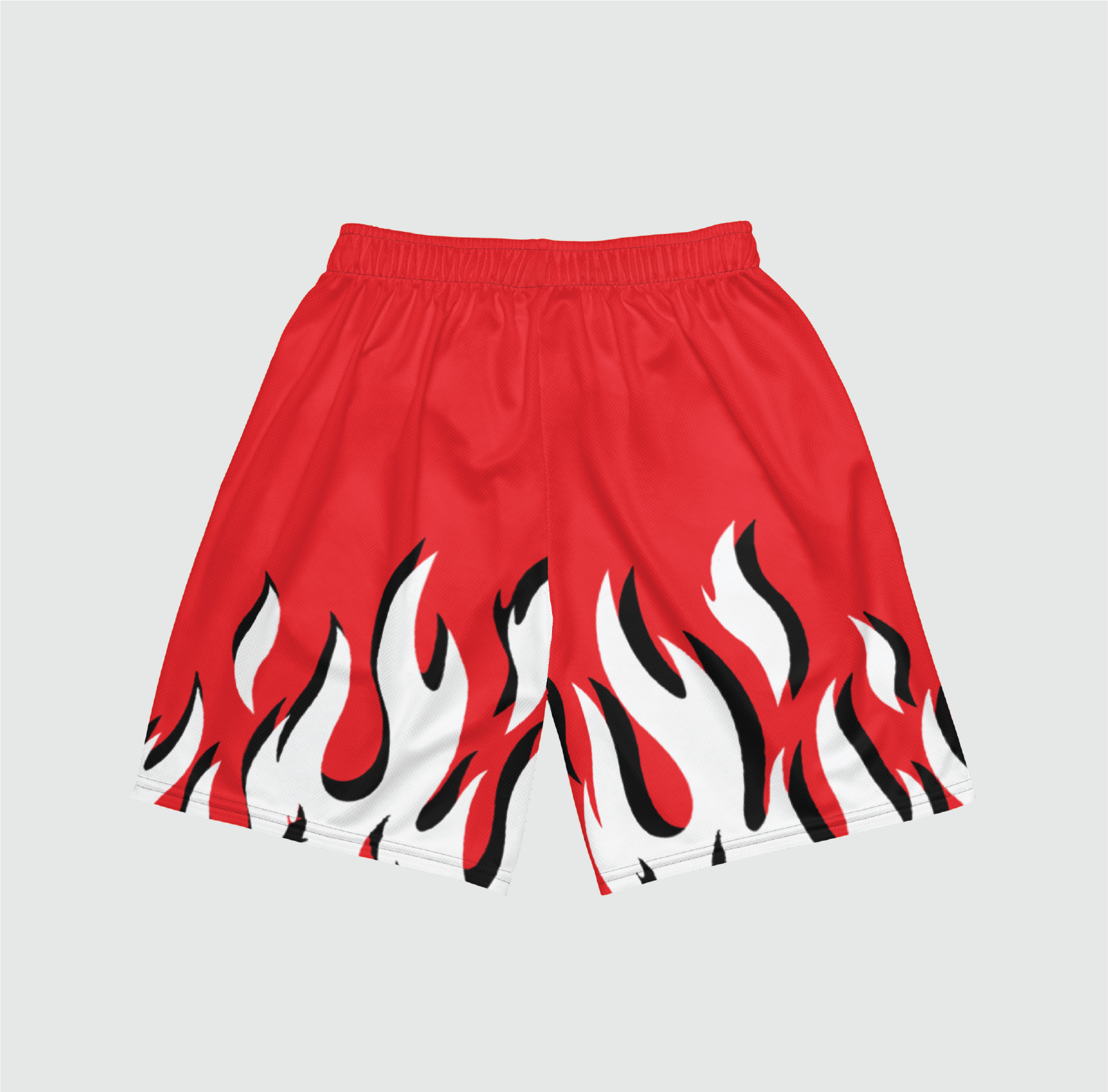 Red Flames Mesh Shorts