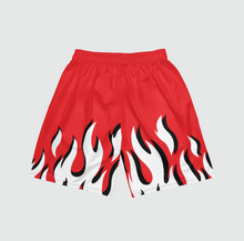 Load image into Gallery viewer, Red Flames Mesh Shorts