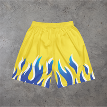 Load image into Gallery viewer, Blue Flames Mesh Shorts