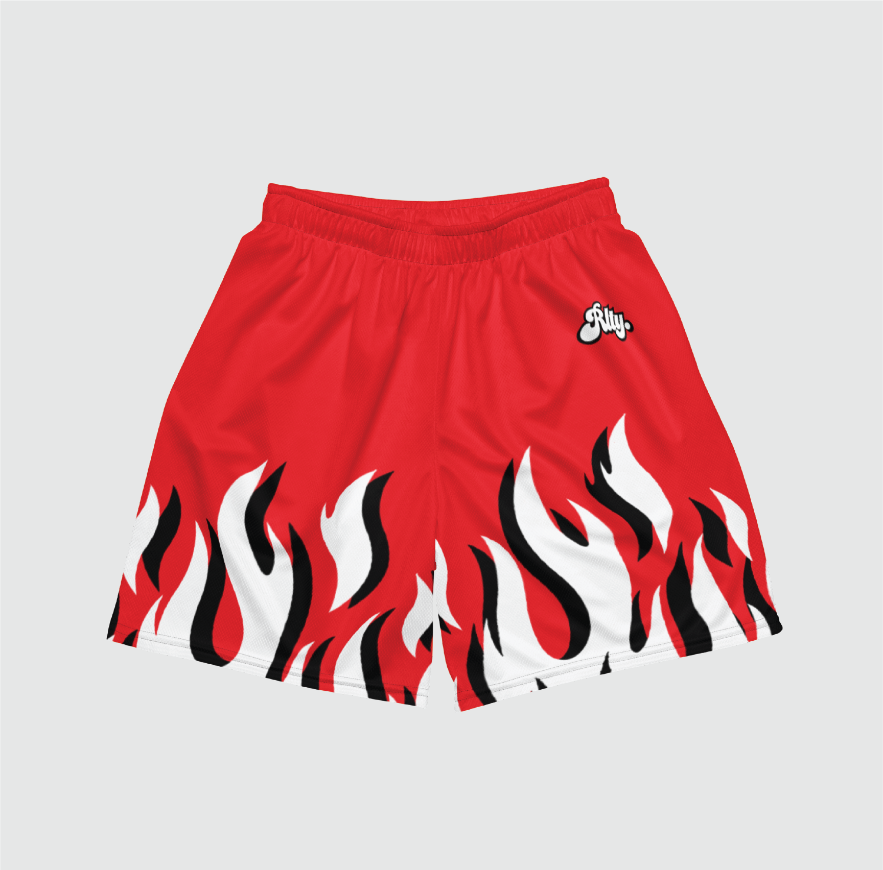Red Flames Mesh Shorts