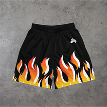 Load image into Gallery viewer, Flames Mesh Shorts