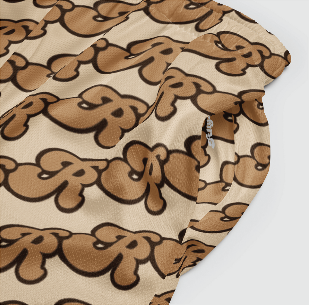 Bubble Letter Mesh Shorts