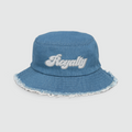 Script Distressed Bucket Hat