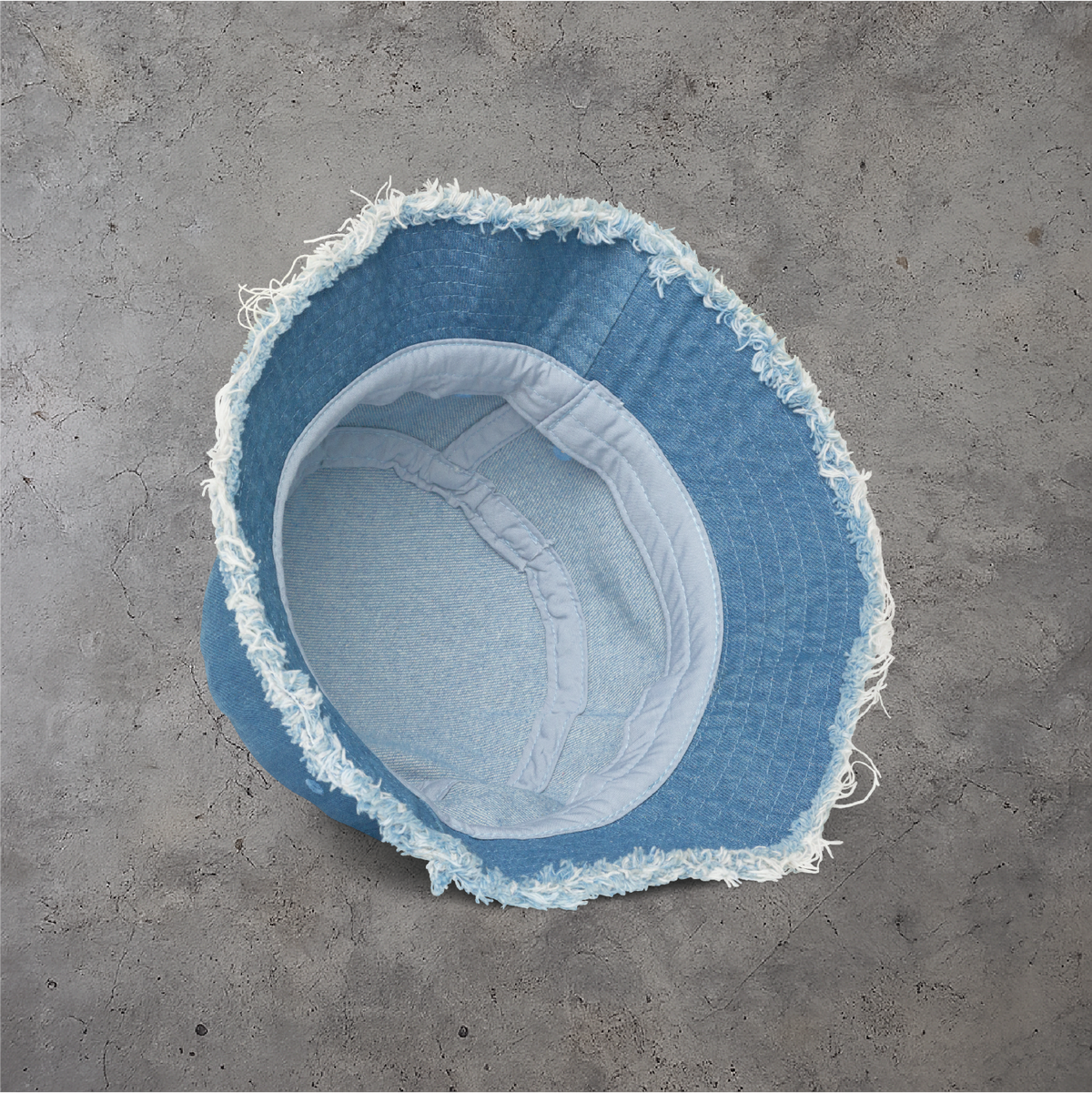 Script Distressed Bucket Hat