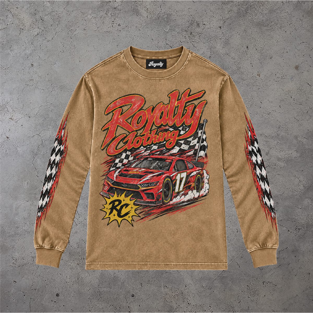 Acid Wash Oversize Long Sleeve T-Shirt