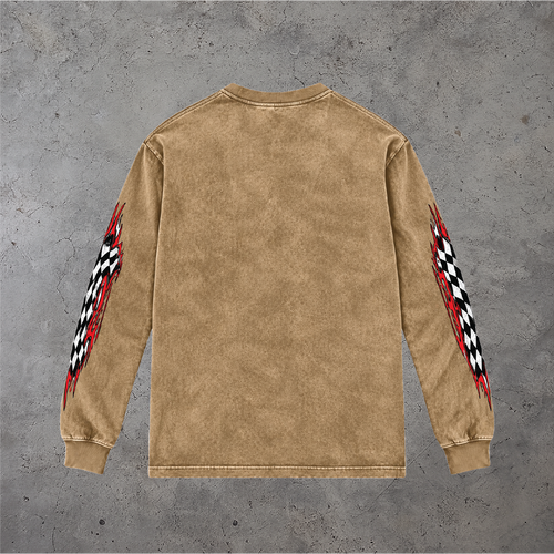Acid Wash Oversize Long Sleeve T-Shirt